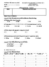 Đề kiểm tra định kì cuối học kì 1 môn Toán + Tiếng Việt Lớp 4 - Năm học 2012-2013 - Trường TH Gia Hòa